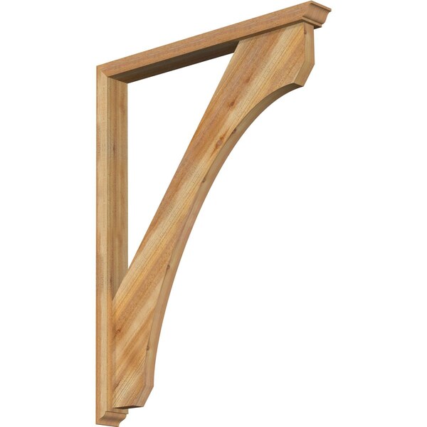 Ekena Millwork Legacy Traditional Rough Sawn Bracket w/ Offset Brace, Western Red Cedar, 4"W x 36"D x 48"H BKT0402X36X48LEC01RWR - main